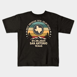 San Antonio Texas Total Solar Eclipse 2024 Kids T-Shirt